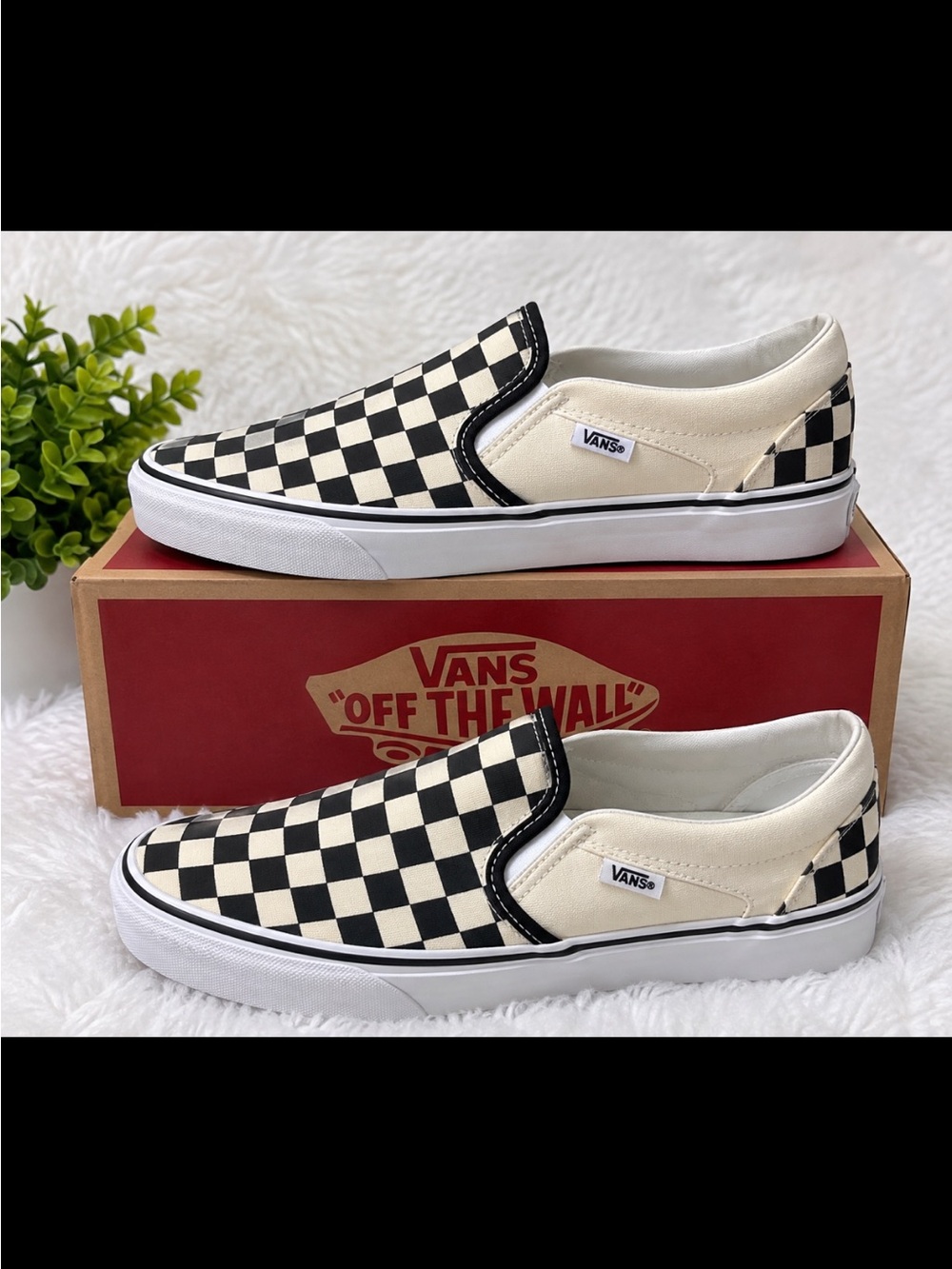 Vans Kids Checkerboard Slip-On - Black & White